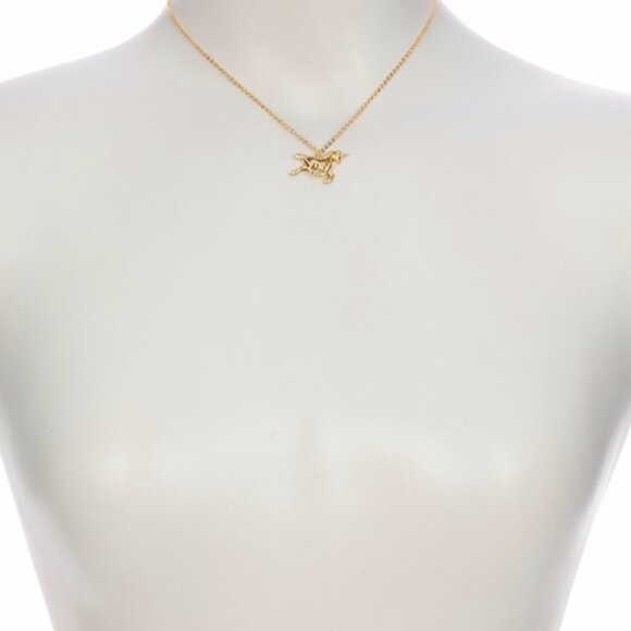 14k Gold Plated Unicorn Pendant Necklace - Picture 2 of 4
